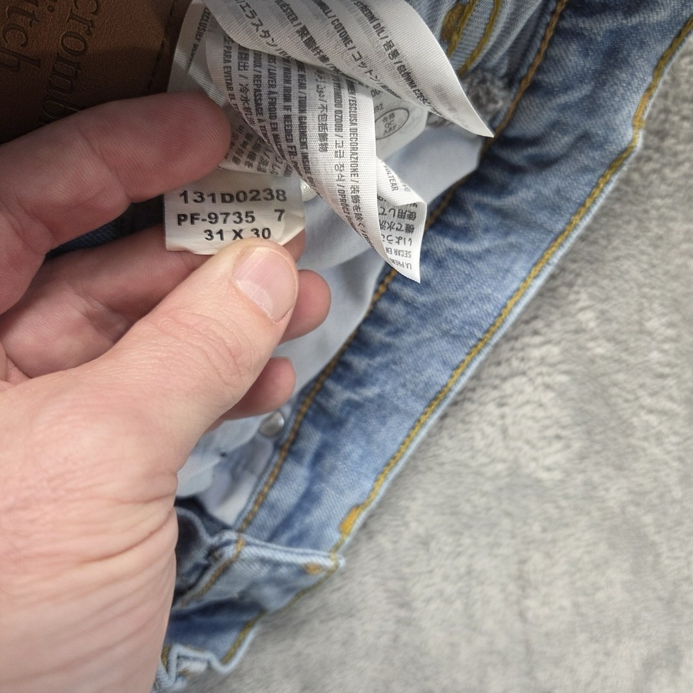 Abercrombie & Fitch Jeans Mens 31X30 Blue Signature Stretch Authentic Straight - Picture 10 of 11
